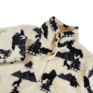 Empyre Womans XS 1/4 Zip Teddy Fleece Sherpa Pullover Animal Outdor Youth L-XL